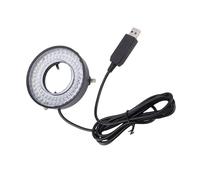 LICAEVEY Anneau Lumineux LED pour Microscope, 72 LED luminosité Réglable avec Variateur d'intensité, Source de Lumière sans Ombre Alimentée par USB pour Microscopes Stéréo et Inspection