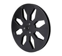 LICAEVEY Bande de Bobine Vide, 7 Pouces 1/4 NAB Flange (BLACK) | avec 8 Trous de Résistance au Vent et 2 Tampons en Silicone pour Studer Reel to Reel Recorder