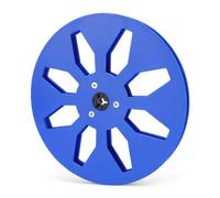 LICAEVEY Bande de Bobine Vide, 7 Pouces 1/4 NAB Flange (Bleu noir) | avec 8 Trous de Résistance au Vent et 2 Tampons en Silicone pour Studer Reel to Reel Recorder