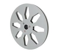 LICAEVEY Bande de Bobine Vide, 7 Pouces 1/4 NAB Flange (Gris noir) | avec 8 Trous de Résistance au Vent et 2 Tampons en Silicone pour Studer Reel to Reel Recorder
