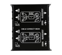 LICAEVEY Boîte de Direct Passive Double Canal, Stéréo XLR pour Clavier | Boîte Directe Stéréo avec Ascenseur au Sol, Annuleur de Bourdonnement pour Système de Mixage PA, Suppression du Bruit de