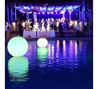 LICAEVEY Boule Colorée de Lumière de Sphère de LED de Rvb avec la Lampe Lumineuse Gonflable Imperméable à l'eau de Télécommande pour Le Jouet Extérieur d'animal de Compagnie d'enfants de Fête