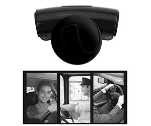 LICAEVEY Boule de Bouton de Volant, Spinner de Voiture Universel pour la Conduite à une Main, Assistance de sécurité à Poignée en Caoutchouc, Verrouillage à Boulon sécurisé pour Camion SUV Van (BLACK)