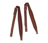 LICAEVEY Bretelles D'accordéon Réglables Imperméables et Résistantes à L'usure pour Accordéon Basse 16-120, Ajustement Facile, Matériau PU, Blanc/rouge/café/noir, pour Joueurs D'accordéon (Café)