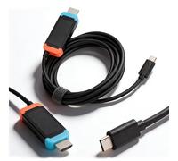 LICAEVEY Câble Adaptateur de Type C vers HD pour 2, Station d'accueil TV 4K 60 Hz PD100W avec Design Portable, Compatible avec Téléphone Portable, 2 M