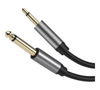 LICAEVEY Câble Adaptateur Mono de 3,5 Mm à 6,35 Mm 11,8 Pouces - 1/4 Pouce à 1/8 Pouce Cordon Audio Masculin à Mâle pour Amplificateur, Théâtre Maison, Mélangeur, Haut-Parleur, Guitare