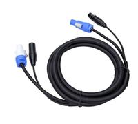 LICAEVEY Câble D'extension pour PowerCON et XLR Combo 3 Broches, Signal 23AWG avec Cordon d'alimentation 10A 3x2,5 mm² pour éclairage de Scène, Concerts, événements (Oncle paternel)