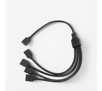 LICAEVEY Câble Splitter Argb 1 à 4 Argb, Câble D'extension RVB Adressable à 3 Broches à 3 Broches pour la Construction PC, Les en-têtes Argb de la Carte Mère, Les Refroidisseurs CPU et Les (Black)