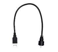 LICAEVEY Câble USB C à Montage sur Panneau IP67, Verrouillage fileté pour | Câble de Panneau USB 2.0 Type A à C, 30cm pour Marine/tableau de Bord, Câble D'extension USB C à Verrouillage fileté avec