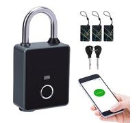 LICAEVEY Cadenas Intelligent à Empreintes Digitales et Mot de Passe, Serrure à Combinaison Numérique avec Contrôle par Application, Serrure sans clé étanche IP65 pour le Stockage dans un