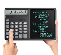LICAEVEY Calculatrice Parlante Multifonctionnelle, Calculatrice de Bureau avec Bloc-Notes, Grand écran à 12 Chiffres, Grandes Touches Sensibles pour Les Données Bancaires, Le Travail (Black)