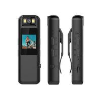 LICAEVEY Caméra d'action 1080FHD, Caméscope Portable à Objectif Rotatif à 180 ° avec Clip Arrière et Vision Nocturne, Caméra POV Portable pour Cyclisme, Moto, Voyage