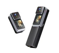 LICAEVEY Caméra d'action 4K, 30FPS 20MP 1,3 Pouce Double écran Tactile 6 Axe Stabilisation 360 Degis Panoramique 98 Pieds Péloge de Caméra de Caméra de Poche 4K
