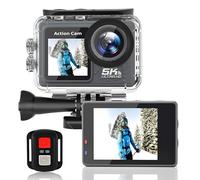 LICAEVEY Caméra d'action 5K 30FPS 24MP, Caméra sous-Marine avec Contrôle par Application WiFi, de Sport de Stabilisation EIS pour Le Ski, Le Cyclisme et Les Aventures en Plein Air