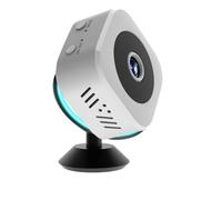 LICAEVEY Caméra de sécurité Intérieure 1080P HD, Caméra pour Animaux de Compagnie WiFi 2,4 GHz avec Conversation Bidirectionnelle, Détection de Mouvement et Vision Nocturne, Contrôle APP (White)