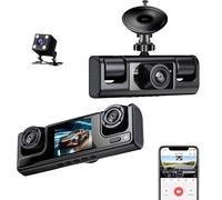 LICAEVEY Caméra de Tableau de Bord à 4 Canaux pour Voitures, Camions et SUV, Couverture Panoramique à 360 Degrés avec Résolution HD 1080P et Enregistrement en Boucle