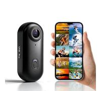 LICAEVEY Caméra pour Collier pour Animaux de Compagnie 1080P HD sans Fil, Enregistreur Vidéo Portable Magnétique Grand Angle avec Clip Arrière, Petite Caméra d'action pour Les Sports de (Black)