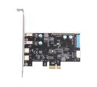 LICAEVEY Carte D'extension USB PCIE 5 Gbit/s, 2 Ports de Type C + 2 Ports USB 3.0 avec Adaptateur IDC de Type E 19 Broches, Carte D'extension D'interface du Panneau Avant pour PC de