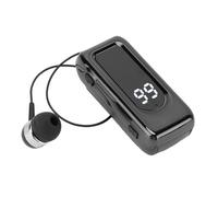 LICAEVEY Casque Rétractable sans Fil, écouteur Stéréo de Type Clamp/Holder de Collier BT5.4 avec Affichage LED, Clamp/Holder Micro Antibruit, Autonomie de Conversation de 18 Heures pour Une (Black)