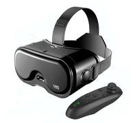 LICAEVEY Casque VR, Lunettes de réalité Virtuelle 3D Réglables FOV 120° avec Contrôleur Bluetooth, pour Smartphones OS X Android Pixel 5 à 7 Pouces (Black)