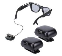 LICAEVEY Chargeur Portable pour Lunettes Intelligentes Meta, Batterie Portable Magnétique avec Indicateur LED, Charge Rapide et Conception Légère (Double Batterie)