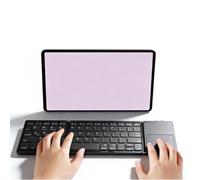 LICAEVEY Clavier Bluetooth Pliable avec pavé Tactile, Clavier sans Fil Portable, Multiple BT Rechargeable à 3 Canaux pour Téléphone, Tablette, Ordinateur Portable, Voyage, (Black)