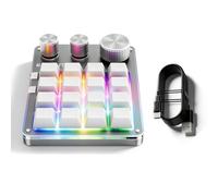 LICAEVEY Clavier de Programmation Personnalisable, 16 Touches, 3 Boutons, Clavier de Jeu Filaire USB avec Contrôle du Volume, Macros de Raccourci Programmables pour Les Jeux, Le Codage, (White)