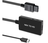 LICAEVEY Convertisseur N64 vers HDMI - Adaptateur N64 avec Sortie 720p/1080p, Compatible Modes 4:3 et 16:9, pour HDTV, Moniteur et projecteur.