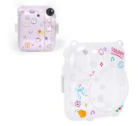LICAEVEY Coque Rigide pour Appareil Photo instantané Mini 12, étui de Protection Transparent avec Motifs de Dessins Animés Ludiques, Matériau PC Résistant aux Chocs et aux Rayures