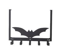 LICAEVEY Crochet de Porte en Forme de Chauve-souris Gothique, Support | Construction en fer, capacité de cinq crochets, support de porte ou mural, porte-serviettes, accent de décoration sombre,