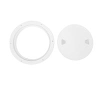 LICAEVEY de Pont Rond en Nylon Blanc 8 Pouces, Couvercle de Bateau pour | Construction en nylon résistant aux intempéries, S\'ouvre en tournant à 180° dans le sens inverse des aiguilles montre,