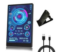 LICAEVEY Écran de température d'ordinateur de 3,5", affichage IPS Full View, mini écran USB pour AIDA64 PC CPU RAM, Plug and Play (noir)