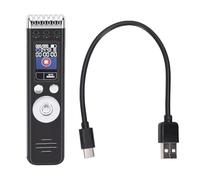 LICAEVEY Enregistreur Vocal IA avec Traduction en Temps Réel dans 189 Langues, Convertisseur Voix-Texte, Contrôle Via Application, Enregistreur Numérique Bluetooth pour Cours et réunions. (16GB)