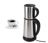 LICAEVEY Ensemble de Bouilloire électrique Turque avec Théière de 1 L et Bouilloire de 2 L, Double Bouilloire en Acier Inoxydable avec Infuseur Amovible pour un Usage Domestique (Prise UE 220V)