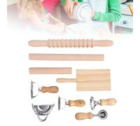 LICAEVEY Ensemble D'outils de Fabrication de Pâtes 9 Pièces, Kit D'outils de Fabrication de Pâtes Gnocchi avec Tampon à Raviolis, Rouleau à Pâtisserie, pour la Cuisine Domestique