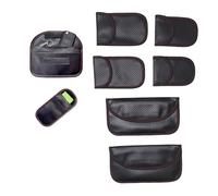 LICAEVEY Étui de Blocage de Signal de e Voiture en Fibre de Carbone, Pochette de Protection Antivol RFID avec Porte-clés intégré, Paquet de 6 Tailles Multiples pour la sécurité du