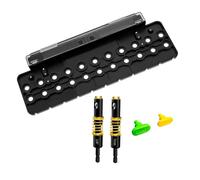 LICAEVEY Gabarit de Goupille D'étagère Multifonctionnel, Gabarit 2 en 1 pour Trous de 1/4" et 5 Mm avec Foret, de Matériel D'armoire Durable pour des Projets de Menuiserie