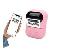 LICAEVEY Imprimante Thermique de Poche Portable avec Application, Imprimante D'étiquettes de Codes-Barres Bluetooth Noir et Blanc pour étiquettes de Bijoux de Vêtements de Petite (Rose)