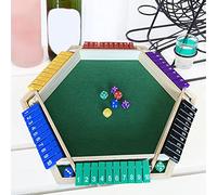 LICAEVEY Jeu de Dés Shut The Box, Jeu de Table en Bois pour 6 Joueurs avec 12 Dés pour Les Soirées de Jeu en Famille et Les Fêtes