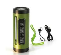 LICAEVEY Lampe de Poche Musicale Bluetooth Multifonctionnelle, Lampe de Poche Musicale Portable sans Fil Résistante aux Chocs avec Batterie 4000 MAh pour Le Cyclisme en Plein Air, étanche (Green)
