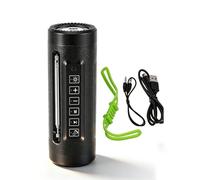 LICAEVEY Lampe de Poche Musicale Bluetooth Multifonctionnelle, Lampe de Poche Musicale Portable sans Fil Résistante aux Chocs avec Batterie 4000 MAh pour Le Cyclisme en Plein Air, étanche (Black)