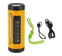 LICAEVEY Lampe de Poche Musicale Bluetooth Multifonctionnelle, Lampe de Poche Musicale Portable sans Fil Résistante aux Chocs avec Batterie 4000 MAh pour Le Cyclisme en Plein Air, étanche (Orange)