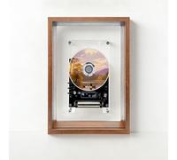 LICAEVEY Lecteur CD avec Cadre Photo Musical Rétro, Conception de Bureau à Montage Mural, Son HiFi Bluetooth 5.0, Télécommande pour la Décoration de la Maison, de la Chambre à Coucher et