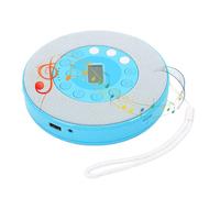 LICAEVEY Lecteur CD Portable, Lecteur de Musique CD Anti-Saut Rechargeable 2000 MAh avec Haut-Parleur intégré, Bluetooth, Enregistrement USB et Micro, pour Les Voyages en Voiture, à la (Blue)