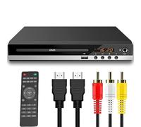 LICAEVEY Lecteur DVD 1080P HDMI Toutes Régions, Lecteur DVD Multi-régions pour Téléviseur avec Port USB, CD pour Chaîne Stéréo Domestique, Comprend HDMI et Câbles, Télécommande (Prise UE)