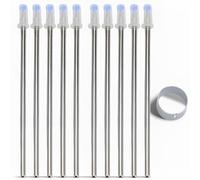 LICAEVEY Lot de 10 Recharges pour Stylos à Bille D1 : Pointe Métallique Ultra-Fine de 0,5 mm, Encre à Base D'huile pour Stylos électromagnétiques et Multi-stylos |Pince D'installation