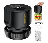 LICAEVEY Machine de Scellage Sous Vide Automatique à une Touche, Scelleuse Sous Vide électrique Portable pour Bocaux Mason avec étanchéité Rapide en 40 Secondes pour Bocaux à Bouche Large (BLACK)