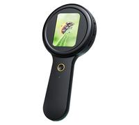 LICAEVEY Microscope Numérique Portable 200X, Loupe Portative avec écran LCD 2,0", 16 Lumières LED Réglables et 12 MP pour la Recherche Amateur (Black)