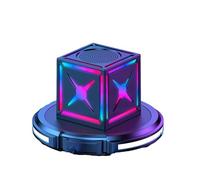 LICAEVEY Mini Haut-Parleur Bluetooth avec Lumières RVB, Haut-Parleur Cube Portable sans Fil Bluetooth 5.3, Son Riche 5 W et Autonomie de 6 Heures pour L'extérieur (Black)