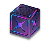 LICAEVEY Mini Haut-Parleur Bluetooth, Haut-Parleur Cube sans Fil Portable avec Lumières RVB, Son Puissant 5 W, Bluetooth 5.3 pour la Maison, Les Fêtes en Plein Air, la Plage, Les Voyages, (Black)
